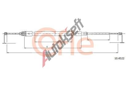 COFLE Tan lanko parkovac brzdy CFL 10.4522, 10.4522