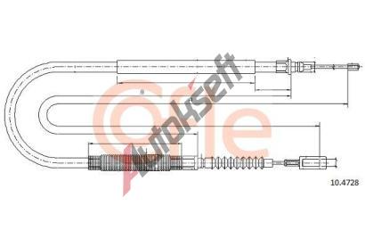COFLE Tažné lanko parkovací brzdy CFL 10.4728, 10.4728 COFLE Tažné lanko parkovací brzdy CFL 10.4728, 10.4728