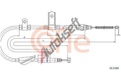 COFLE Tan lanko parkovac brzdy CFL 10.5160, 10.5160