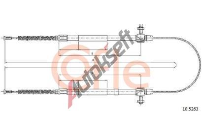 COFLE Tažné lanko parkovací brzdy CFL 10.5263, 10.5263 COFLE Tažné lanko parkovací brzdy CFL 10.5263, 10.5263