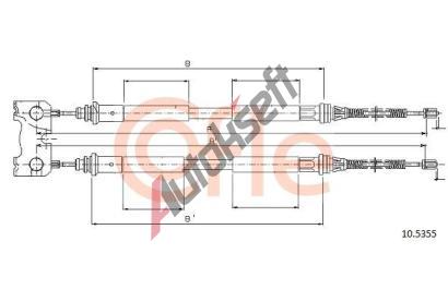 COFLE Tan lanko parkovac brzdy CFL 10.5355, 10.5355