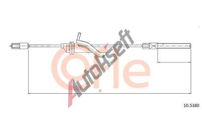 COFLE Tažné lanko parkovací brzdy CFL 10.5380, 10.5380 COFLE Tažné lanko parkovací brzdy CFL 10.5380, 10.5380