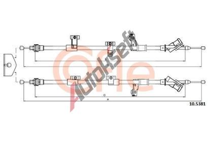 COFLE Tan lanko parkovac brzdy CFL 10.5381, 10.5381