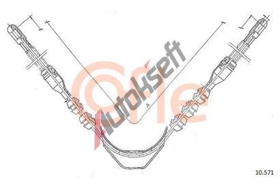 COFLE Tažné lanko parkovací brzdy CFL 10.571, 10.571 COFLE Tažné lanko parkovací brzdy CFL 10.571, 10.571