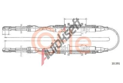 COFLE Tan lanko parkovac brzdy CFL 10.591, 10.591