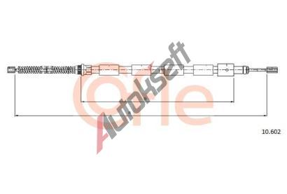 COFLE Tažné lanko parkovací brzdy CFL 10.602, 10.602 COFLE Tažné lanko parkovací brzdy CFL 10.602, 10.602