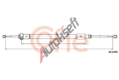 COFLE Tažné lanko parkovací brzdy CFL 10.6301, 10.6301 COFLE Tažné lanko parkovací brzdy CFL 10.6301, 10.6301
