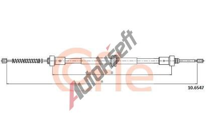 COFLE Tažné lanko parkovací brzdy CFL 10.6547, 10.6547 COFLE Tažné lanko parkovací brzdy CFL 10.6547, 10.6547