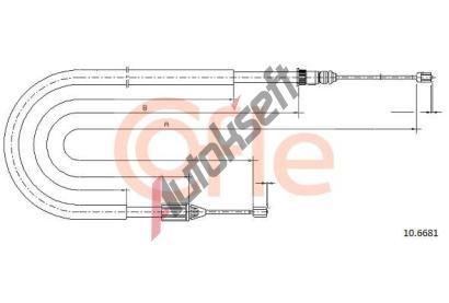COFLE Tan lanko parkovac brzdy CFL 10.6681, 10.6681