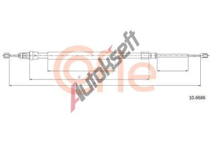 COFLE Tan lanko parkovac brzdy CFL 10.6686, 10.6686
