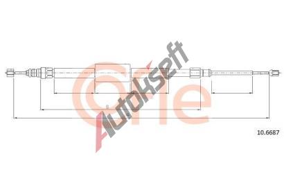 COFLE Tan lanko parkovac brzdy CFL 10.6687, 10.6687