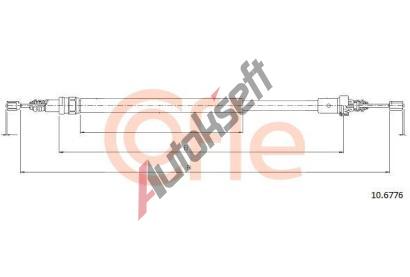 COFLE Tažné lanko parkovací brzdy CFL 10.6776, 10.6776 COFLE Tažné lanko parkovací brzdy CFL 10.6776, 10.6776