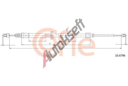 COFLE Tažné lanko parkovací brzdy CFL 10.6796, 10.6796 COFLE Tažné lanko parkovací brzdy CFL 10.6796, 10.6796