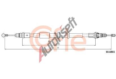 COFLE Tan lanko parkovac brzdy CFL 10.6861, 10.6861