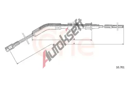 COFLE Tažné lanko parkovací brzdy CFL 10.701, 10.701 COFLE Tažné lanko parkovací brzdy CFL 10.701, 10.701