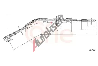 COFLE Tažné lanko parkovací brzdy CFL 10.719, 10.719 COFLE Tažné lanko parkovací brzdy CFL 10.719, 10.719