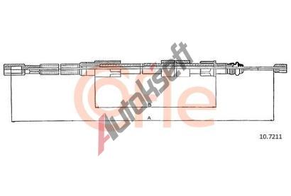 COFLE Tažné lanko parkovací brzdy CFL 10.7211, 10.7211 COFLE Tažné lanko parkovací brzdy CFL 10.7211, 10.7211