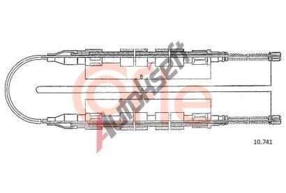 COFLE Tan lanko parkovac brzdy CFL 10.741, 10.741