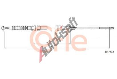 COFLE Tan lanko parkovac brzdy CFL 10.7432, 10.7432