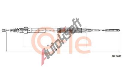 COFLE Tažné lanko parkovací brzdy CFL 10.7481, 10.7481 COFLE Tažné lanko parkovací brzdy CFL 10.7481, 10.7481