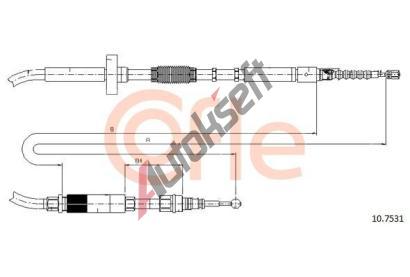 COFLE Tan lanko parkovac brzdy CFL 10.7531, 10.7531