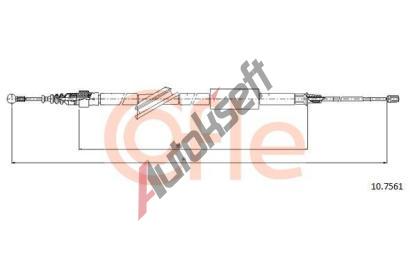 COFLE Tažné lanko parkovací brzdy CFL 10.7561, 10.7561  COFLE Tažné lanko parkovací brzdy CFL 10.7561, 10.7561