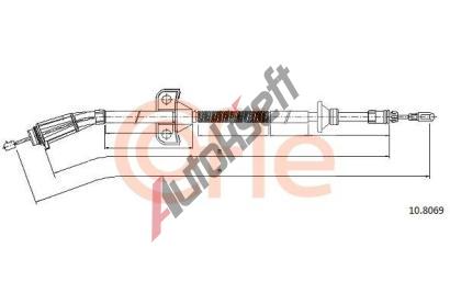 COFLE Tažné lanko parkovací brzdy CFL 10.8069, 10.8069 COFLE Tažné lanko parkovací brzdy CFL 10.8069, 10.8069