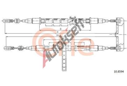 COFLE Tan lanko parkovac brzdy CFL 10.8594, 10.8594