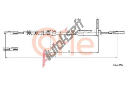 COFLE Tažné lanko parkovací brzdy CFL 10.9455, 10.9455 COFLE Tažné lanko parkovací brzdy CFL 10.9455, 10.9455