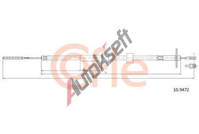 COFLE Tažné lanko parkovací brzdy CFL 10.9472, 10.9472 COFLE Tažné lanko parkovací brzdy CFL 10.9472, 10.9472