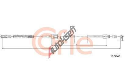 COFLE Tažné lanko parkovací brzdy CFL 10.9840, 10.9840 COFLE Tažné lanko parkovací brzdy CFL 10.9840, 10.9840