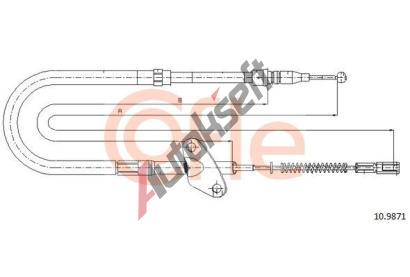 COFLE Tan lanko parkovac brzdy CFL 10.9871, 10.9871