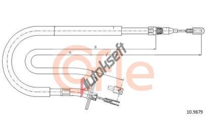 COFLE Tažné lanko parkovací brzdy CFL 10.9879, 10.9879 COFLE Tažné lanko parkovací brzdy CFL 10.9879, 10.9879