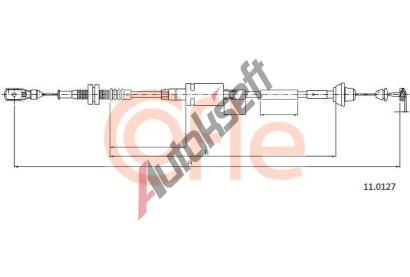 COFLE Lanko pedálu plynu CFL 11.0127, 11.0127 COFLE Lanko pedálu plynu CFL 11.0127, 11.0127