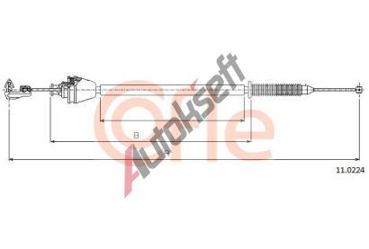 COFLE Lanko pedálu plynu CFL 11.0224, 11.0224 COFLE Lanko pedálu plynu CFL 11.0224, 11.0224