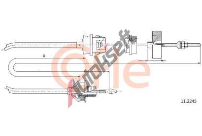 COFLE Spojkové lanko CFL 11.2245, 11.2245 COFLE Spojkové lanko CFL 11.2245, 11.2245