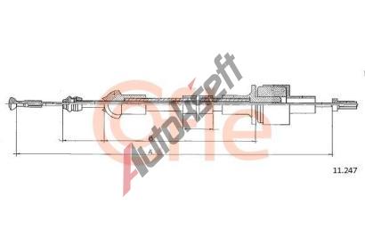 COFLE Spojkové lanko CFL 11.247, 11.247 COFLE Spojkové lanko CFL 11.247, 11.247
