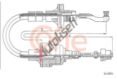 COFLE Spojkové lanko CFL 11.2551, 11.2551 COFLE Spojkové lanko CFL 11.2551, 11.2551