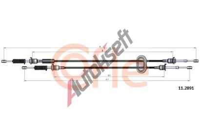 COFLE Tažné lanko ruční převodovky CFL 11.2891, 11.2891  COFLE Tažné lanko ruční převodovky CFL 11.2891, 11.2891