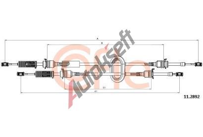 COFLE Tažné lanko ruční převodovky CFL 11.2892, 11.2892  COFLE Tažné lanko ruční převodovky CFL 11.2892, 11.2892