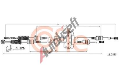 COFLE Tažné lanko ruční převodovky CFL 11.2893, 11.2893 COFLE Tažné lanko ruční převodovky CFL 11.2893, 11.2893