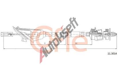 COFLE Spojkové lanko CFL 11.3014, 11.3014 COFLE Spojkové lanko CFL 11.3014, 11.3014