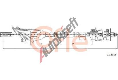 COFLE Spojkové lanko CFL 11.3015, 11.3015 COFLE Spojkové lanko CFL 11.3015, 11.3015
