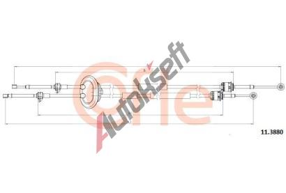 COFLE Tažné lanko ruční převodovky CFL 11.3880, 11.3880 COFLE Tažné lanko ruční převodovky CFL 11.3880, 11.3880