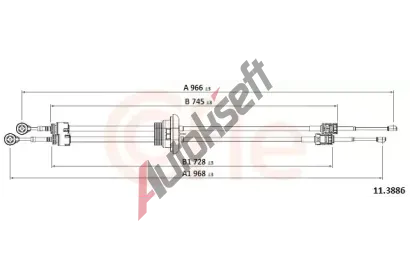 COFLE Tažné lanko ruční převodovky CFL 11.3886, 11.3886 COFLE Tažné lanko ruční převodovky CFL 11.3886, 11.3886