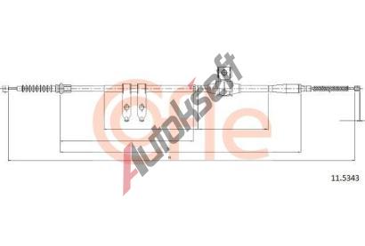 COFLE Tažné lanko parkovací brzdy CFL 11.5343, 11.5343 COFLE Tažné lanko parkovací brzdy CFL 11.5343, 11.5343