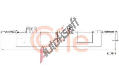 COFLE Tažné lanko parkovací brzdy CFL 11.5346, 11.5346 COFLE Tažné lanko parkovací brzdy CFL 11.5346, 11.5346