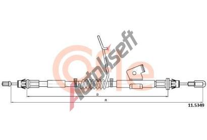COFLE Tan lanko parkovac brzdy CFL 11.5349, 11.5349