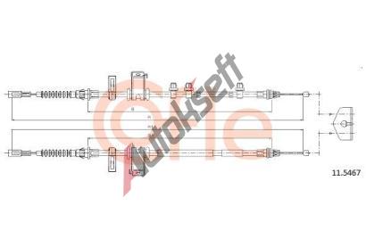 COFLE Tan lanko parkovac brzdy CFL 11.5467, 11.5467