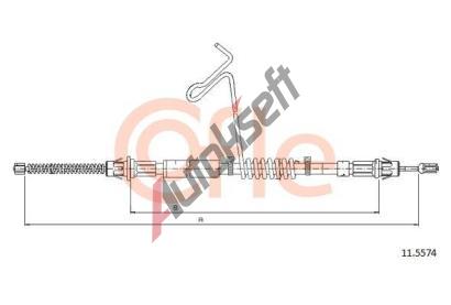 COFLE Tan lanko parkovac brzdy CFL 11.5574, 11.5574